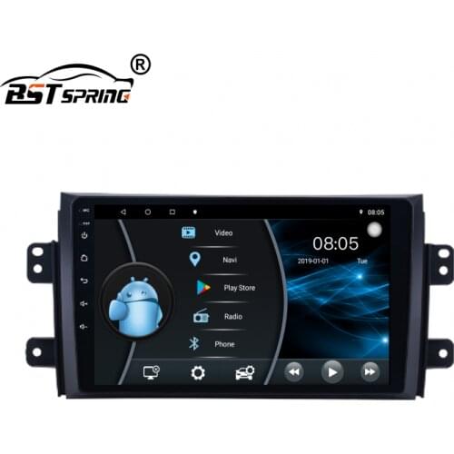 Bosstar fm am car radio dvd player dashboard placement for Suzuki SX4 2015 android car gps system stereo monitor 1+16GB