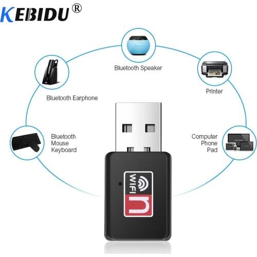 Kebidu Mini USB 150Mbps WiFi Wireless Adapter Receiver External Network Card Adapter Wifi Dongle 802.11n/b/g For Macbook Win10/8