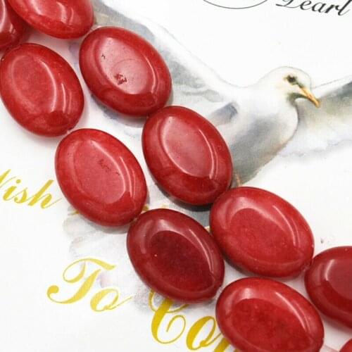 13x18mm Brazilian mountains Red Ruby Oval Gemstones Loose Beads 15"