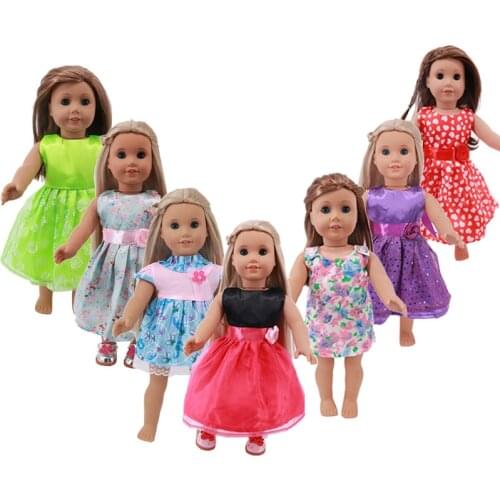 Elegant And Beautiful Dress And Socks Fit American Girl Doll Clothes 18 Inch Doll , Christmas Girl Gift(only sell clothes)