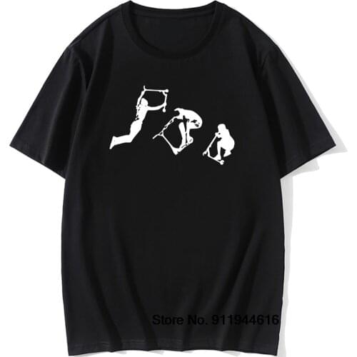 Stunt Scooter Scoot Funny Graphic T-Shirt Mens Summer Style Vintage Short Sleeves Normal Streetwear T Shirts