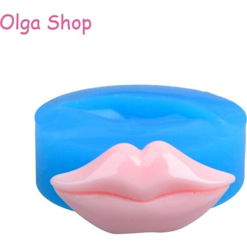 FYL327 40.7mm Lip Flexible Silicone Mold - for Cupcake Topper Fondant Craft, DIY Biscuit Baking Mold Resin, Chocolate, Clay Mold