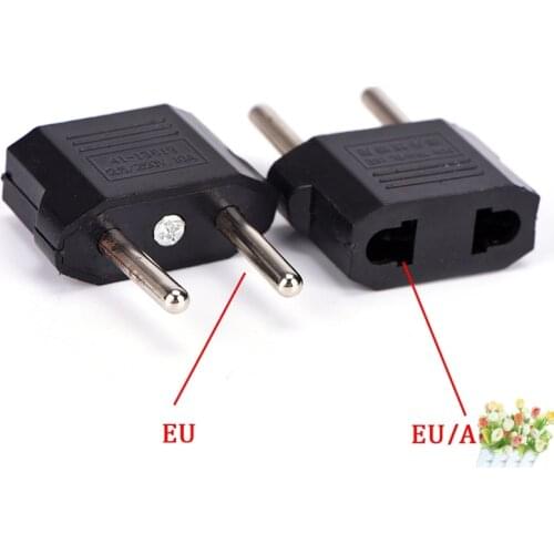 US AU EU To EU Plug Cable Converter 2 Round Travel Wall AC Power Chargers Outlet Adapter Pin