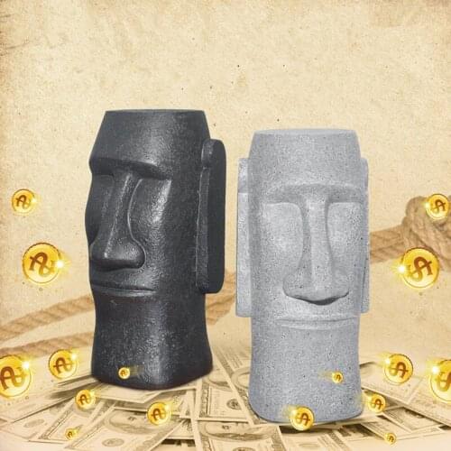 Creative piggy bank， 3D Stone figure Portrait piggy bank，Resin craft home Decorative Money saving box Childrens gifts
