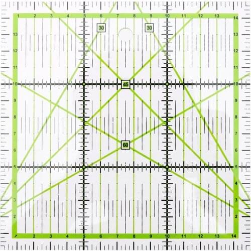 DIY Square Patchwork Rulers Acrylic Drawing Ruler 15*15cm Sewing Measuring Patchwork Yardstick Rulers School Office Supplies