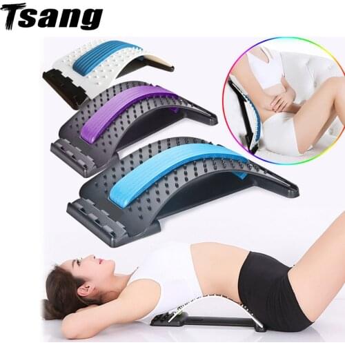 Back Massager Stretcher Equipment Yoga Massageador Fitness Waist Support Relaxation Pain Relieve Chiropractic Back Stretcher