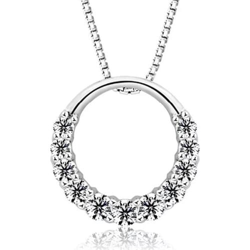 MENGYI Fashion Elegant Round Pendants Necklace Women Wear Collarbone Necklace Everyday Valentines Day Courtship Gift Jewelry
