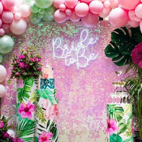 Shimmer Wall Backdrop Baby Shower Wedding Sequin Curtain Booth Glitter Decoration Photo Zone Background Birthday Party Decor 3D