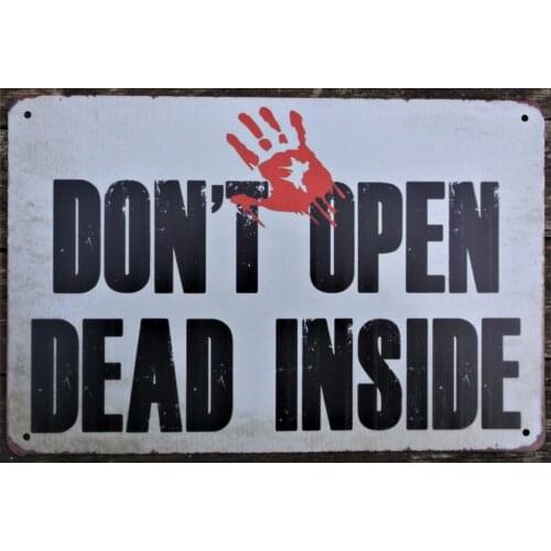 Don't Open Metal Tin Sign Warning Sign For Home Farm Bar Pub Wall Decor Plaques Kitchen Room Wall Signs