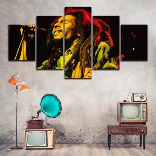 Poster Prints Singer Bob Marley Canvas Oil Painting Art Wall Pictures Home Decor No Frame