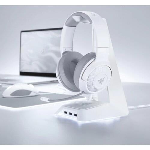 Authentic Razer KRAKEN X Mercury wired gaming headphone 3.5MM white Multi platform music game headset for PC mobile phone