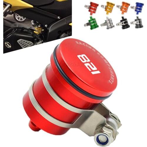 For Duacti 821 MONSTER /Darrk/Stripe HYPERMOTARD 821/SP 2013 2014 2015 2016 2017 Brake Fluid Reservoir Clutch Tank Oil Cup Cover