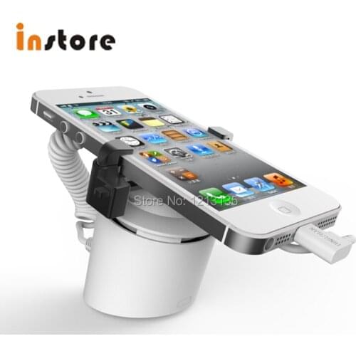 Smartphones Anti-lost Security Alarm Display Stand ABS Holder for Mobile Phone With Charger and Infrared Ray Remote Controller