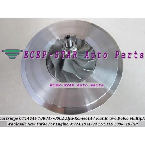 TURBO cartridge CHRA Turbocharger core GT1444S 708847-5002S 708847 For Alfa-Romeo 147 For Fiat Bravo Doblo Multipla M724.19 1.9L