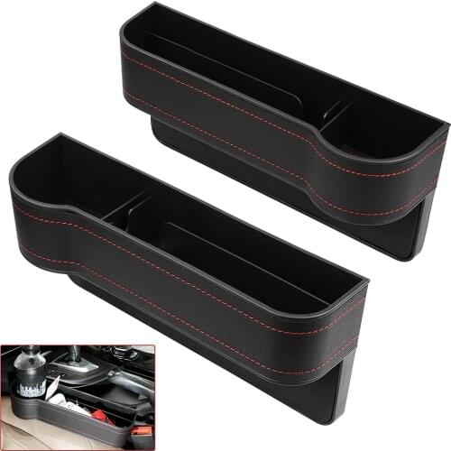 Left/Right Universal Auto Car Seat Crevice Plastic Storage Box Cup Phone Holder Organizer Reserved design Accessories