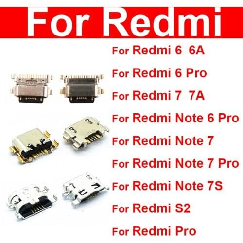 USB Charging Plug Port For Xiaomi Redmi Note S2 6 6A 7 7A 7S 8 8A Pro USB Connector Sync Date Charger Dock Flex Cable Repair