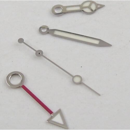 High quality 316L Stainless Steel Watch Hands luminous pointer with red GMT Hand For Automatic Movement Watch