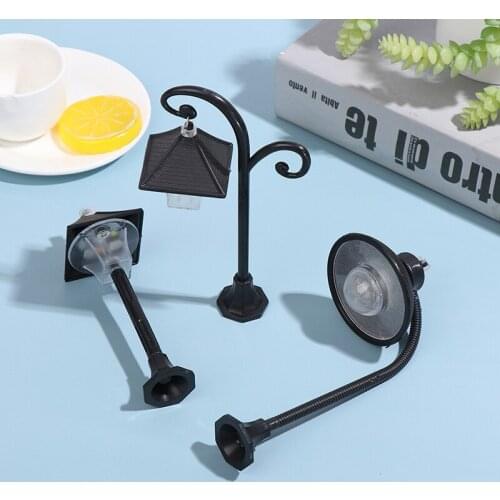 1Pc Single Head Scale Lampposts Train Lights Model Garden Lamps Street Lamps Model Building Lights