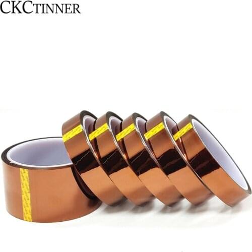 5/6/8/10/12/15/20MM x 30M Brown High Temperature Resistant Kapton Tape Polyimide For Electric Task/grills/powder coating