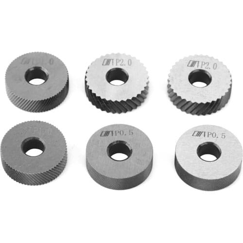 7pcs Steel Knurling Tool 0.5/1/2mm Diagonal Dual Wheel Linear Knurl Set Lathe Cutter Machine Power Tool Accessories