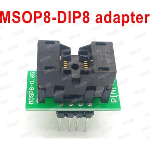 MSOP8 to DIP8 Adapter MCU Test IC socket Programmer adapter for RT809H RT809F TL866CS TL866A TL866II EZP2010 EZP2013 XELTEK