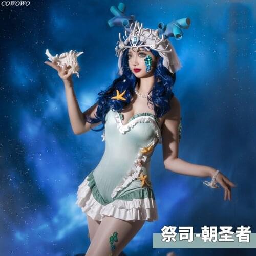 Anime! Identity V Fiona Gilman Pilgrim Lovely Swimsuit Jumpsuits Uniform Cosplay Costume Summer Party Role Play Suit Women NEW