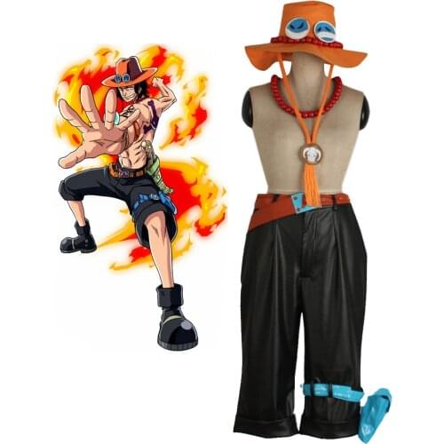 One piece Portgas D Ace Outfits Cosplay Costume