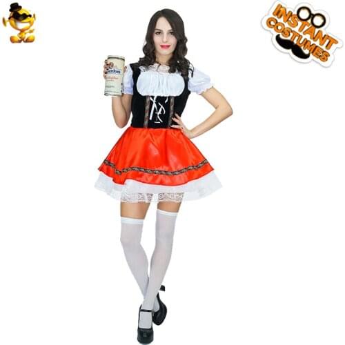 DSPLAY Original Newly Design Beer Girl Outfits Carnival New Style Fashionable Adult Sexy Beer Waitress Dress Cos Costume