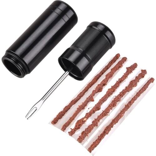 Bicycle Tubeless Tire Repair Tool Tyre Drill Puncture for Urgent Glue Free Repair Optional Rubber Stripe