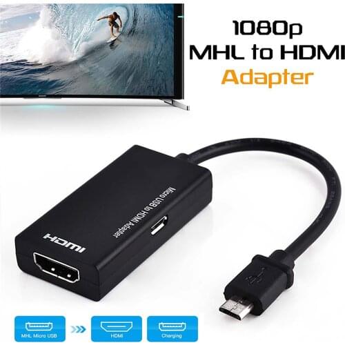Micro USB2.0 Male to HDMI-compatible Female Adapter Cable for Android Smartphone Tablet 1080P USB Charging Adapter Cable