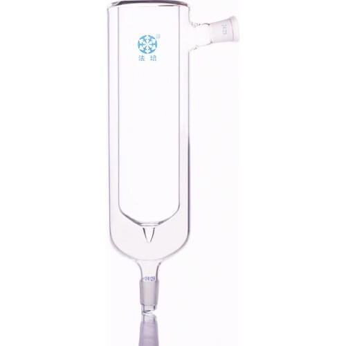 Dewar condenser,Outer diameter 100mm,Depth 250mm,With side grinding mouth 105 degrees,Double layer condenser