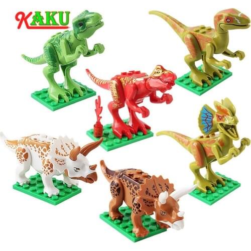 Jurassic Dinosaur World Building Blocks Toys For Children Kids Small Size Brick Animal Models Blocks Toys