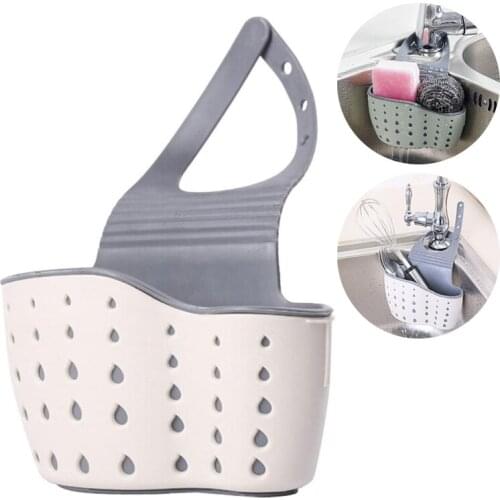 Kitchen Sink Shelf Drain Basket Bathroom Holder Storage Rack Bag Kitchen Accessories Organizer Sink Adjustable Basket