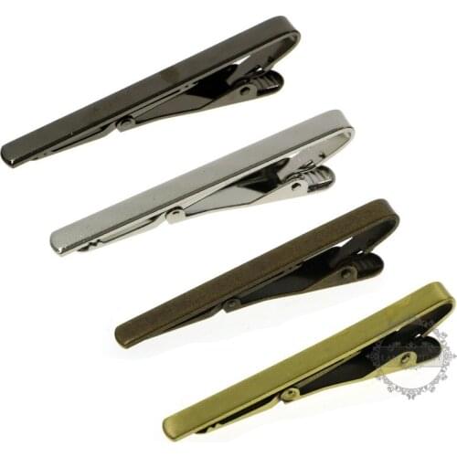 5x55mm silver,gun black,bronze color brass tie clip DIY tie bar jewelry accessory findings supplies 1540032