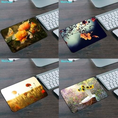 XGZ chrysanthemum landscape small mouse 25x20 flower standard pad non-slip keyboard suitable for all laptop games