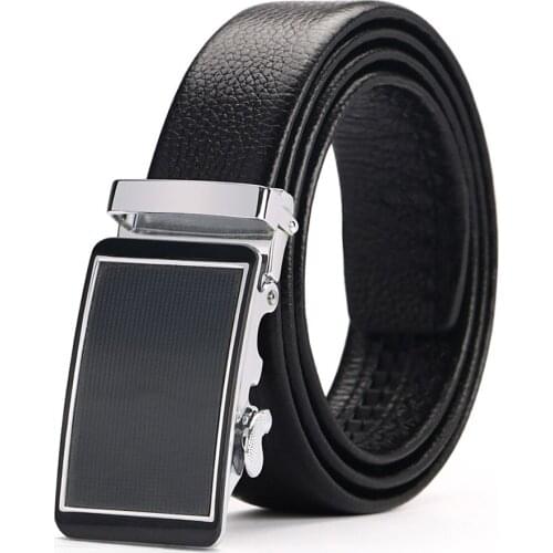2018 New 100% Cow Genuine Leather Belts For Men High Quality Alloy Automatic Buckle Belt Cinto Masculino Original