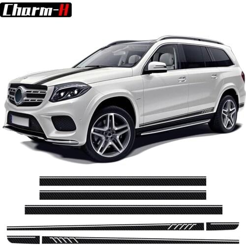 507 Style Car Door Side Skirt Sticker Bonnet Stripes Decal For Mercedes Benz GLS Class X167 X166 Accessories