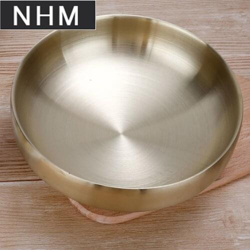 NHM 1 pcs Double thickened golden cold noodle bowl instant noodle soup rice noodle bowl