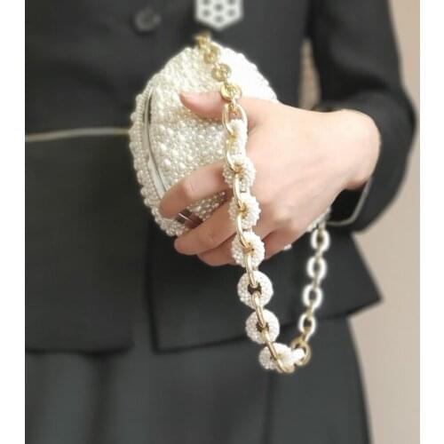 NEW pearl Pearl shoulder strap bag womens handbags evening bag Day clutch small handbag bride evening party bag with handle