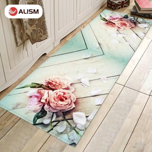 Long Kitchen Mat Rose Love Heart Valentine Day Home Decor Floor Mat Carpet Valentine Decorations For Home Doormat Tatami Tapete