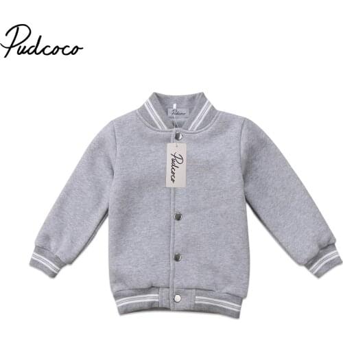 Pudcoco Toddler Kids Baby Boys Girls Unisex Clothes Fashion Long Sleeve O-neck Coat 6m-5y Helen115