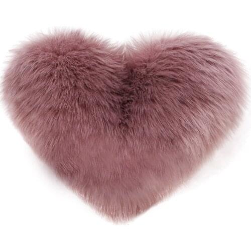 Simple Nordic Style Heart Shape Fleece Throw Pillow Warm Desk Chair Nap Seat Cushion Stuffed Toys Photography Props