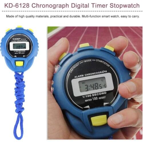 2016 NEW Quality Worldwide KD-6128 Chronograph Digital Timer Stopwatch Sport Counter Odometer Watch sale