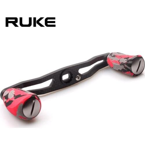 Ruke Fishing Reel Handle Carbon Fiber with EVA Knob, 8*5mm Hole Size, 120mm Length Suit for Abu and Daiwa Reel, free shipping