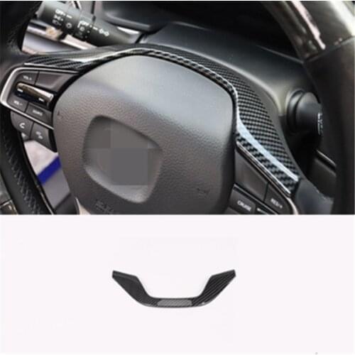 Carbon Fiber Style Car Interior Steering Wheel Frame Cover Trim Fit for Honda Accord 2018 Car Interior Accessories Styling