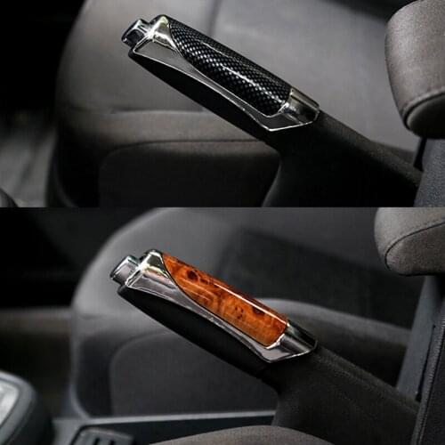 Universal Carbon Pattern Car Handbrake Cover Personality Handbrake Decorative Protector For Car Styling Interior Accessories