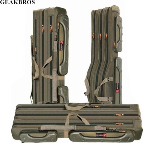 Thicken 2/3 Layer Fishing Bag Fishing Rod Pole Tools Storage 80/100/120cm Waterproof Fishing Tackle Case Pesca Organizer