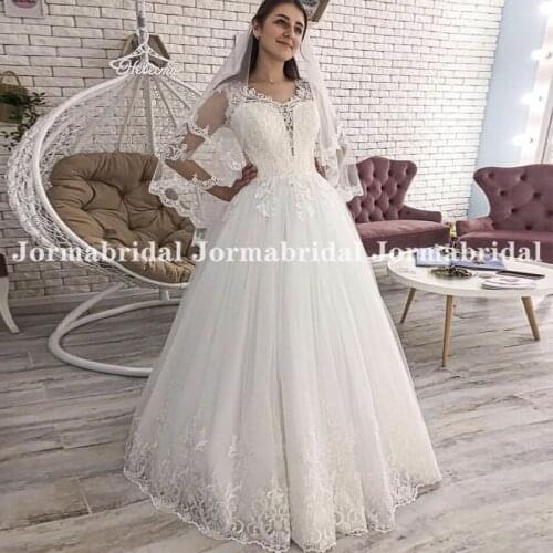 Vintage Lace Appliques Wedding Dresses With Cap Sleeves Soft Tulle Skirt Floor Length A-Line Bridal Gowns Hochzeitskleid 2021