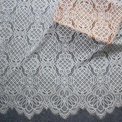 High Quality Eyelash Lace Fabric Wedding Dress Material DIY Handmade Clothes Accessories Width 150cm 3M/piece