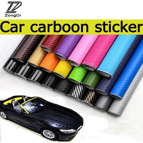 ZD 30*127cm Car Accessories For Mercedes W203 W211 W204 W210 Benz BMW F10 E34 E30 F20 X5 E70 Car-styling Carbon Fiber Stickers
